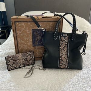 Brighton snakeskin handbag and wallet